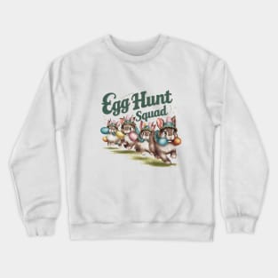 Egg Hunt Squad Running Rabbits Crewneck Sweatshirt